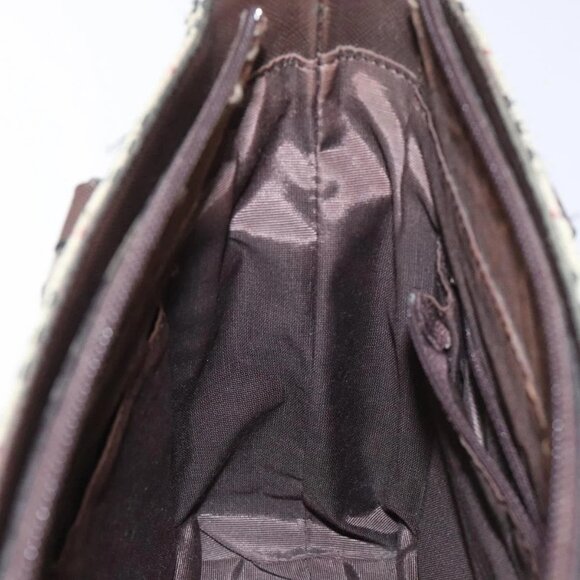 BURBERRY Nova Check Tote Bag Canvas Beige Silver Auth 125511 - Picture 10 of 16